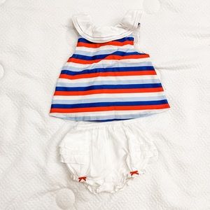 Janie and Jack red white and blue set 6-12 months